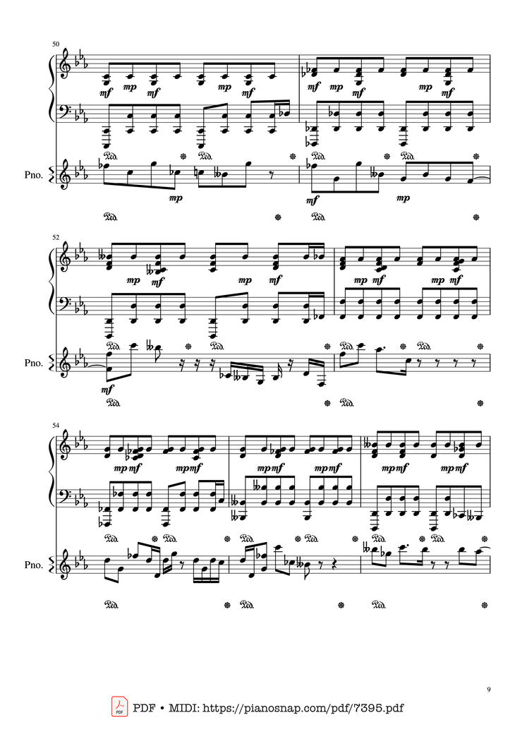 Sheet music - Lần cuối Piano đệm hát page 9