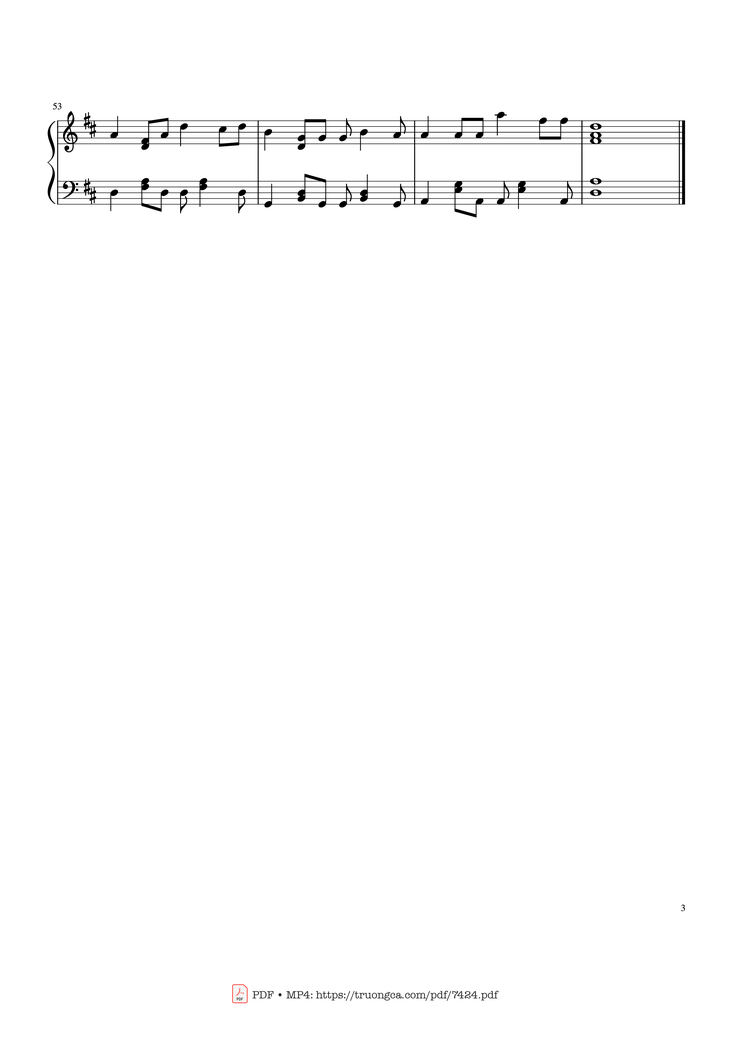 Page 3 of the piano sheet music PDF - Feliz Navidad Piano Solo by José Feliciano