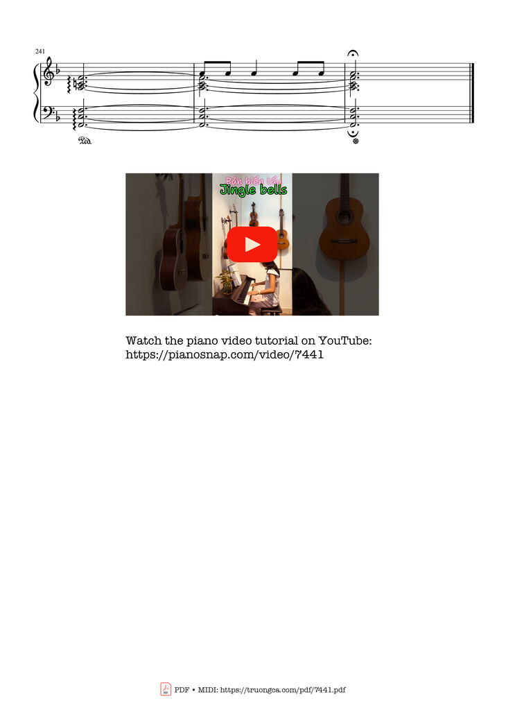 Page 9 of the piano sheet music PDF - Jingle Bells Variations Piano by Nhạc Ngoại