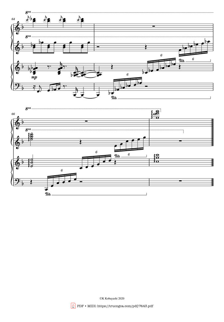 Page 11 of the piano sheet music PDF Piano - Jingle Bells Piano 4 hands by James Pierpont