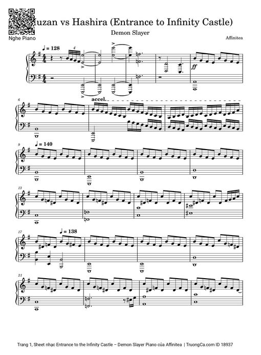 Entrance to the Infinity Castle - Demon Slayer Piano