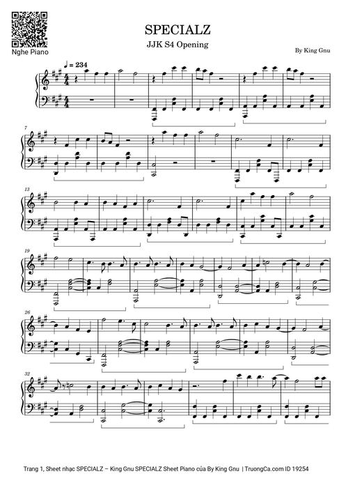 Specialz Sheet Piano