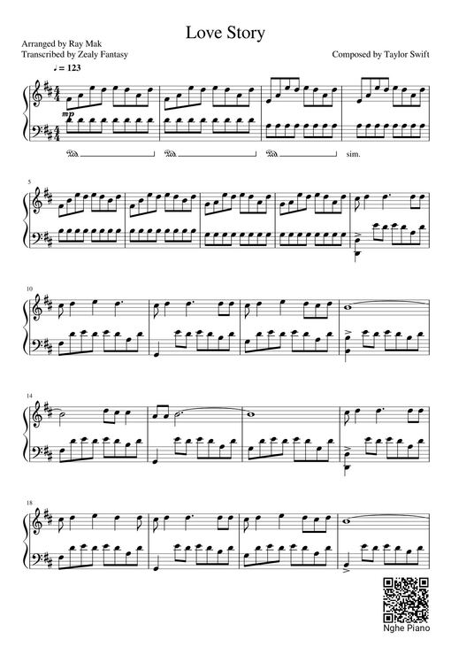 Love Story Sheet Piano