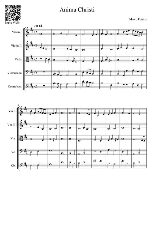 Anima Christi Sheet Violin