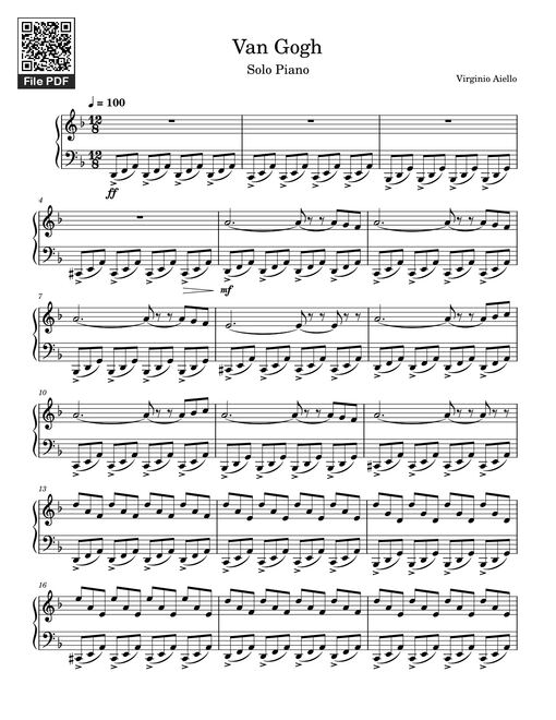 Van Gogh Sheet Piano