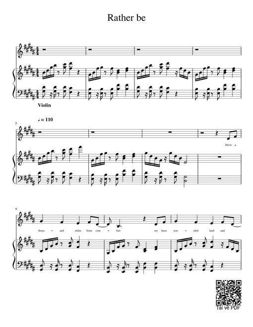 Rather be Sheet Piano