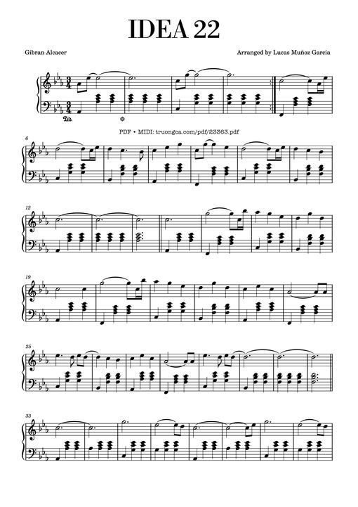 Idea 22 Sheet Piano — Gibran-alcocer