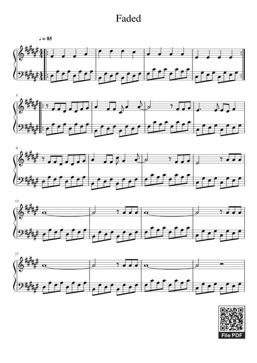 Faded Sheet Piano — Jorge Helam Perez