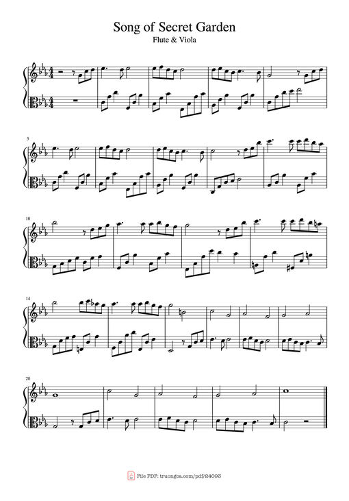 Song of Secret Garden (Flute & Viola)
