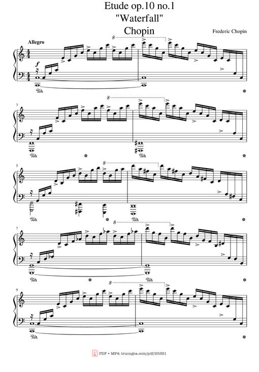 Etude op.10 no.1 (Waterfall) Chopin