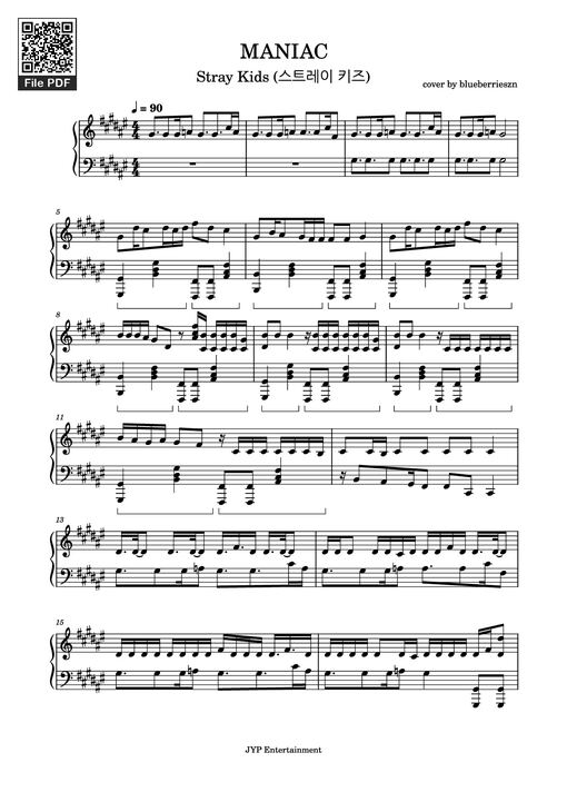 MANIAC Piano — Cover By Blueberrieszn
