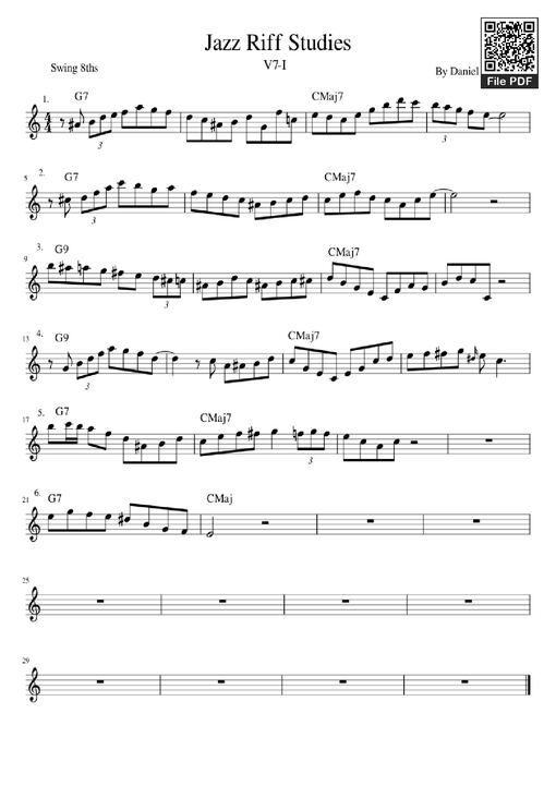 Jazz Riff Studies Piano