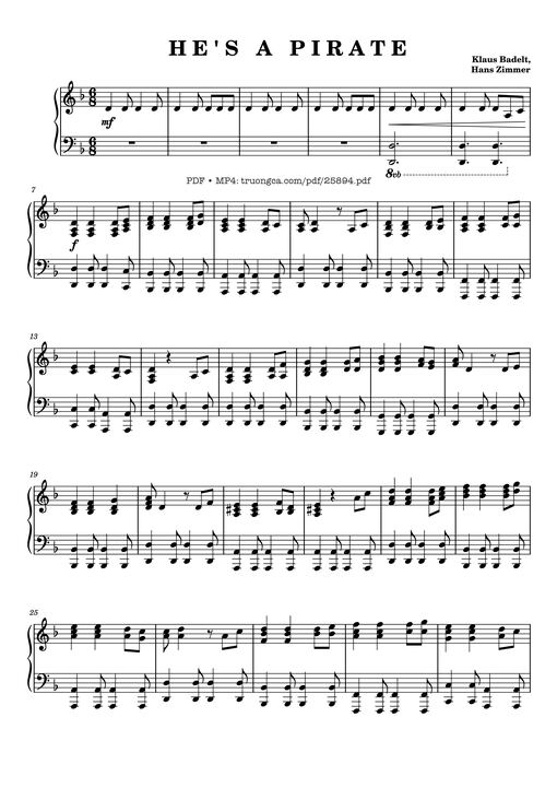 He's a pirate Piano — Klaus-badelt