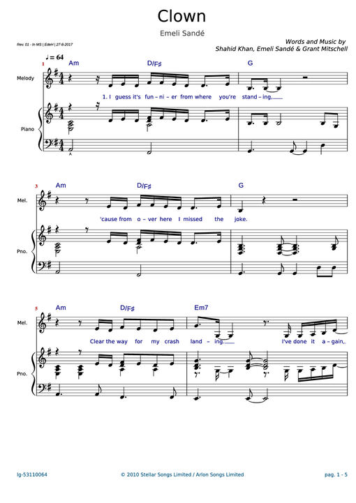 Clown Piano - Words-and-music-by-shahid-khan-emeli-sand-grant-mitschell