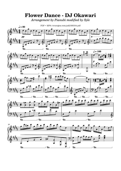 Flower Dance - DJ Okawari Piano