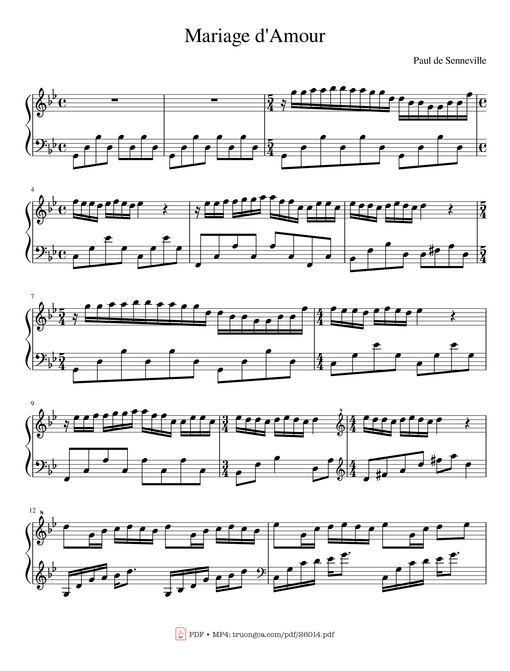 Mariage d'Amour Piano