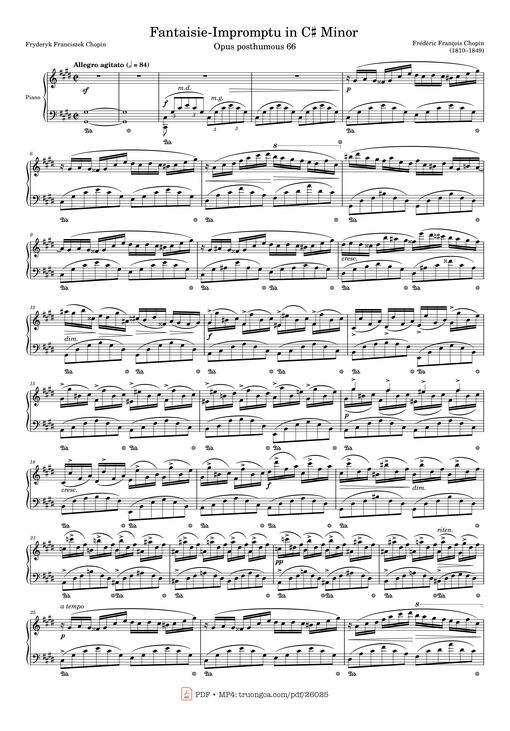 Fantaisie-Impromptu in C♯ Minor Piano