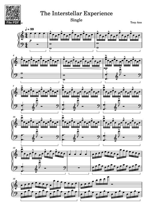 The Interstellar Experience Piano