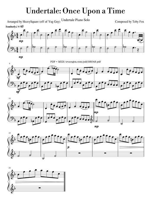 Undertale: Once Upon a Time (Piano)