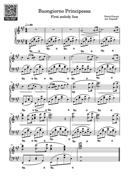 Buongiorno Principessa Piano
