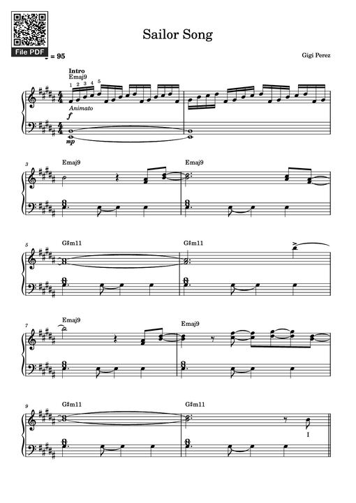 Sailor Song Piano — Gigi Perez