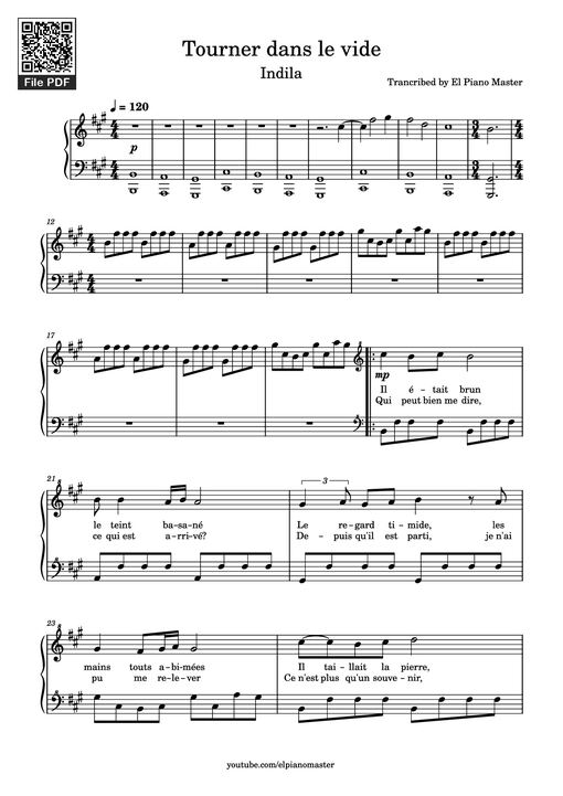 Tourner dans le vide Piano