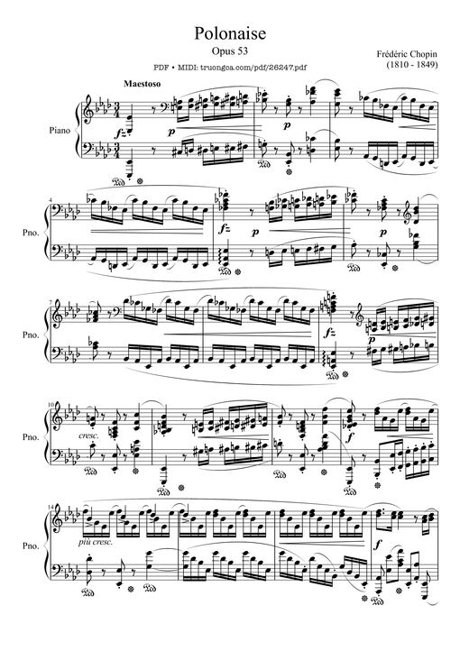 Polonaise Heroic in A-flat Major, Op. 53