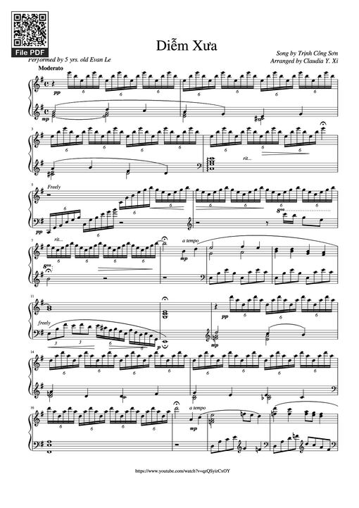 Điễm Xưa Piano (Performed by Evan Le)