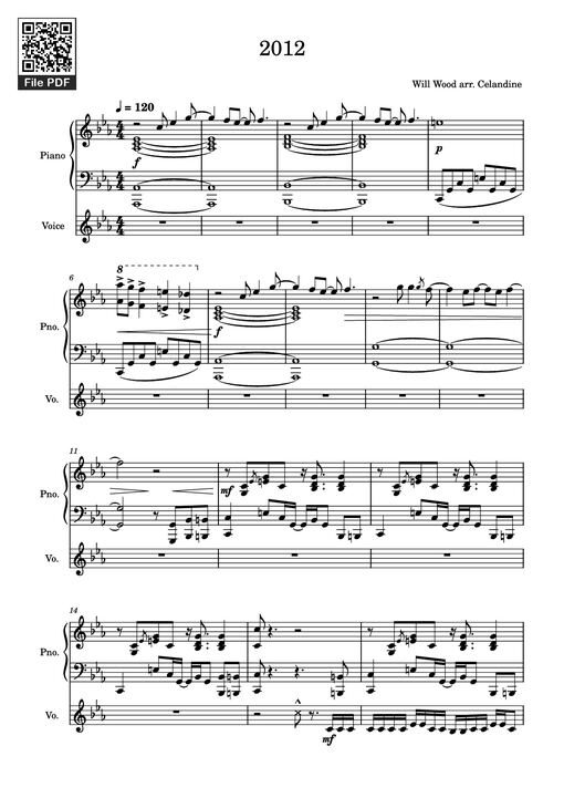 2012 Piano — Will Wood Arr. Celandine
