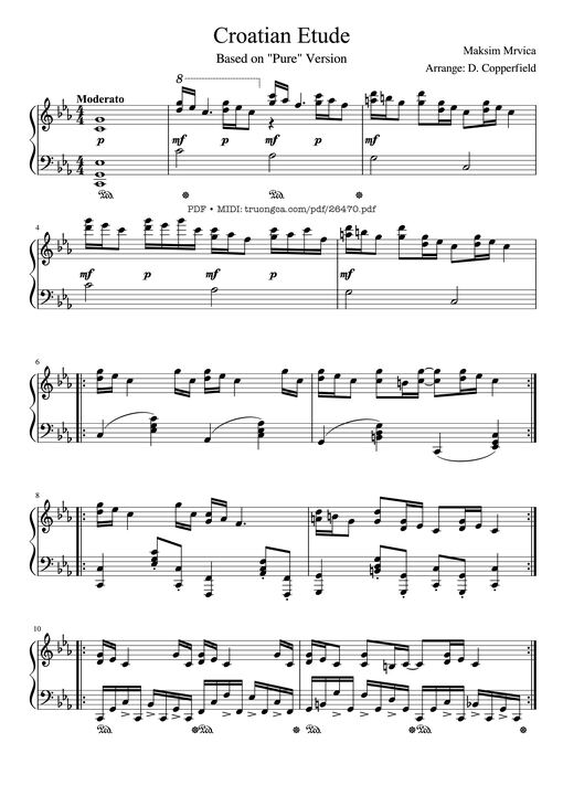 Croatian Etude Piano