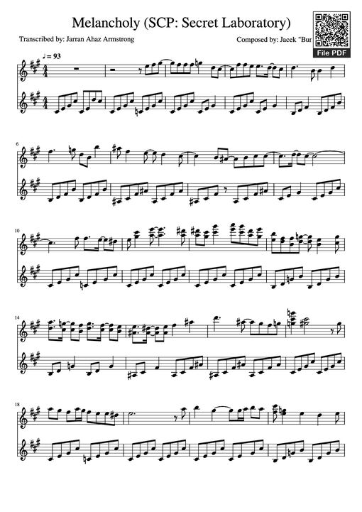 Melancholy (SCP: Secret Laboratory) Piano