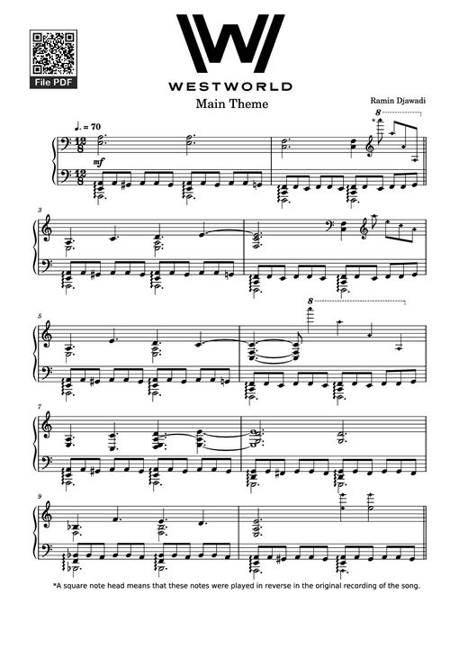 Westworld Piano - Ramin-djawadi