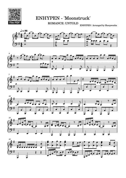 ENHYPEN - 'Moonstruck' Piano