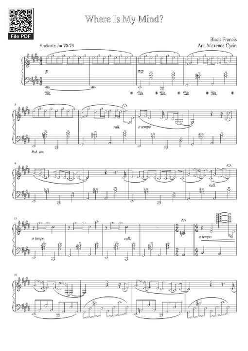 Where Is My Mind? Piano