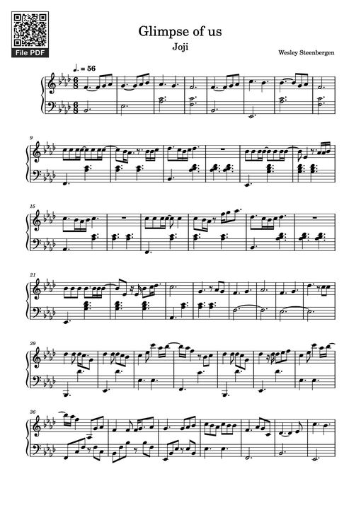 Glimpse of us Piano — Wesley-steenbergen