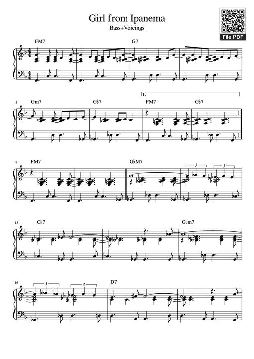 Girl from Ipanema Piano