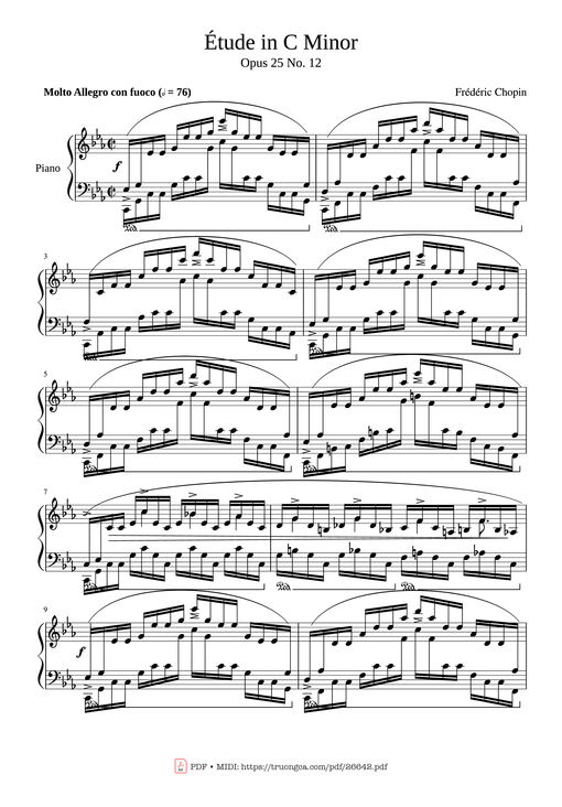 Etude in C Minor Piano