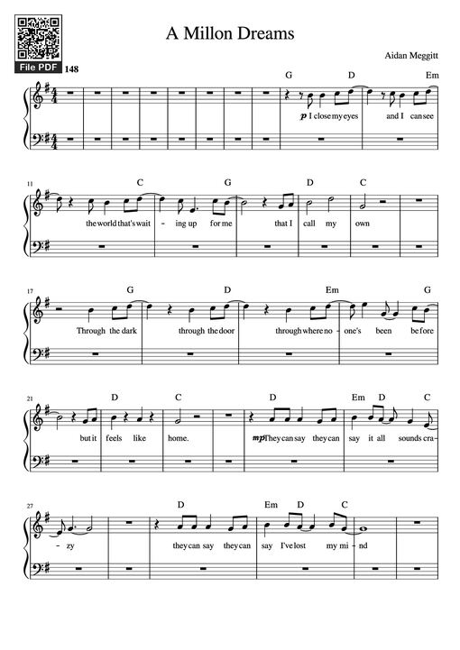 A Millon Dreams Piano