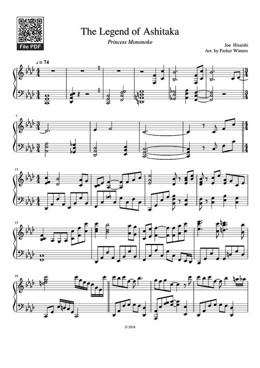 The Legend of Ashitaka Piano