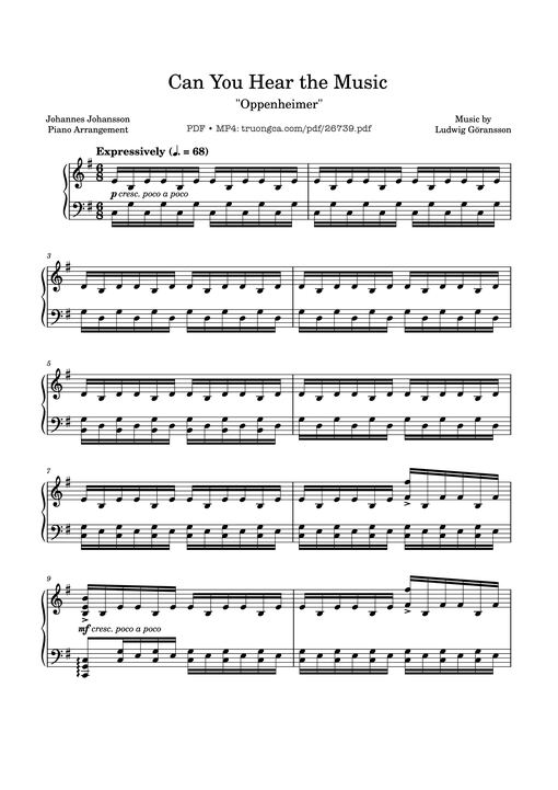 Can You Hear the Music Piano