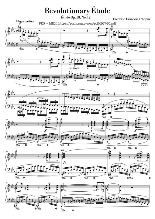 Etude Op.10 No.12 Revolutionary