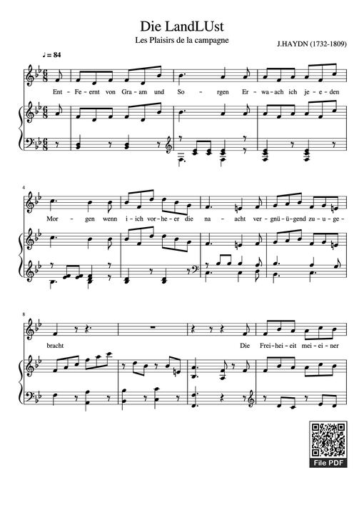 Die LandLUst Piano — J.HAYDN (1732-1809