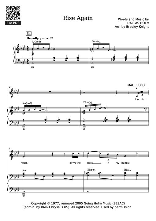Rise Again Piano - Words-and-music-by