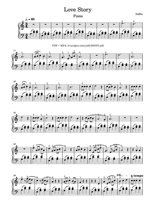 Love Story Piano — Indila
