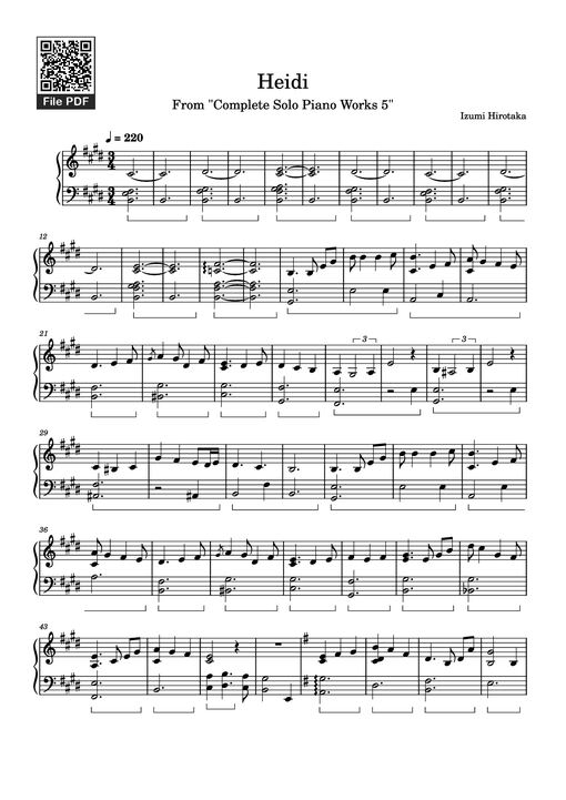 Heidi Piano — Izumi Hirotaka