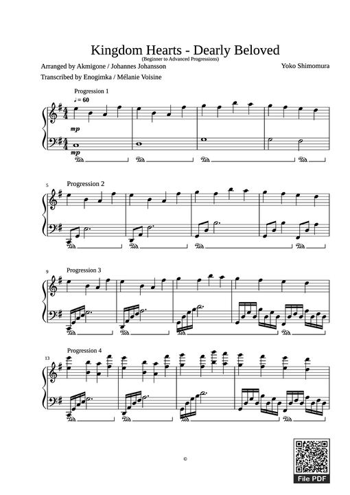 Kingdom Hearts - Dearly Beloved Piano