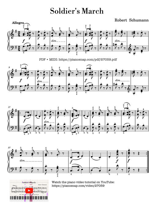 Soldier's March Piano