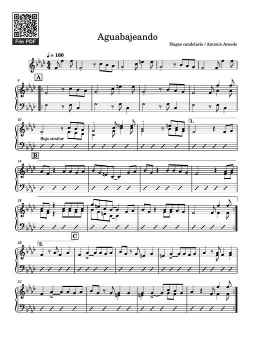 Aguabajeando Piano — Hugao Candelario / Antonio Arnedo