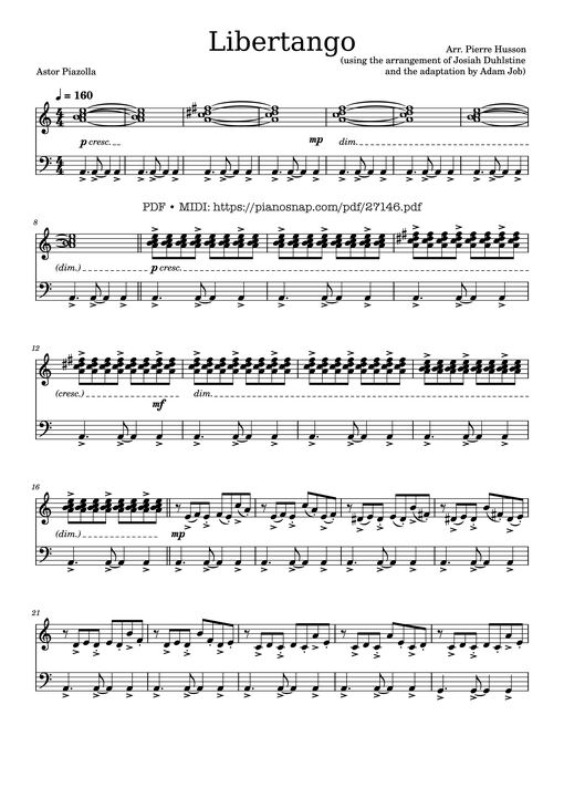 Libertango Piano — Astor Piazolla