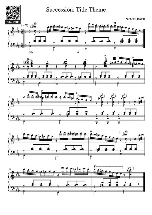 Succession: Title Theme Piano
